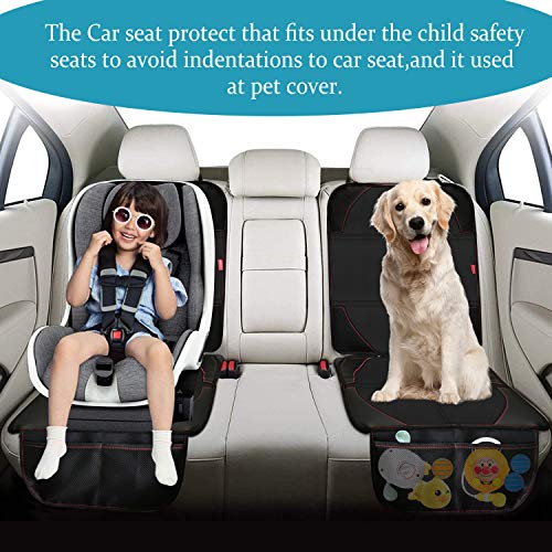 Morrols Protector asiento coche, Protector asiento coche niños, Protector asiento de coche de Desde Manchas y Daños y Estera del Perro,Impermeable Limpieza Facil (Negro, 2 PACK)