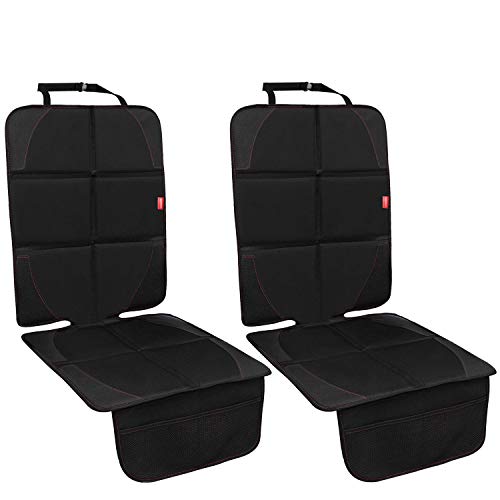 Morrols Protector asiento coche, Protector asiento coche niños, Protector asiento de coche de Desde Manchas y Daños y Estera del Perro,Impermeable Limpieza Facil (Negro, 2 PACK)