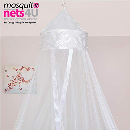 Mosquito Net 4 U Baby Baby-white001 Cama con dosel y protección contra insectos, Blanco