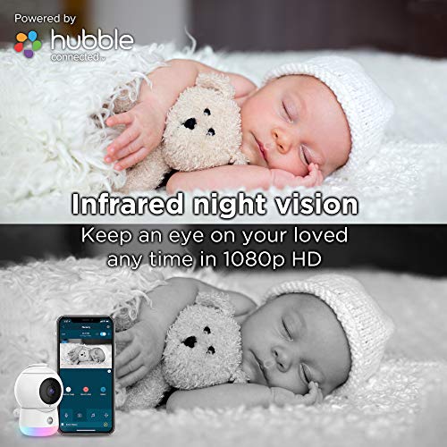 Motorola Baby Peekaboo - Cámara de Video para Bebés Full HD WiFi con Luz Nocturna - Temperatura, Panorámica, Escaneo, Zoom, Inclinación, Conversación de 2 Vías, Nanas - Storage Local y Cloud - Blanco