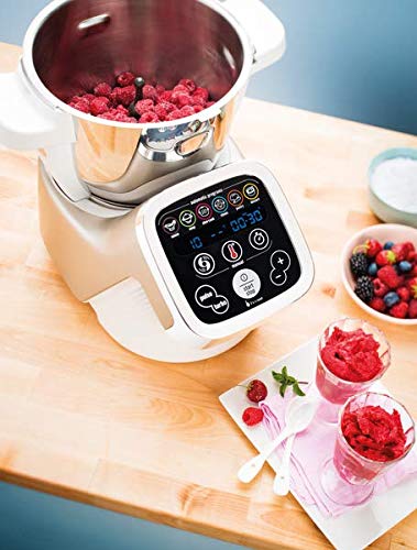 Moulinex Cuisine Companion HF800A13 Robot cocina con 6 programas automáticos, 4,5 L de capacidad 6 personas, 12 velocidades y temperatura de 30º a 130º, función de mantenimiento de la calor 45 min