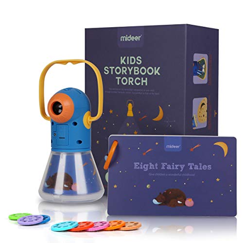 Multifuncional Story Proyection Torch, Kids Sleep Stories, Linterna Luminosa Juguete, 8 Fairy Tales Movies 64 Diapositivas, Gran Regalo de Juguete Educativo para niños pequeños, niños y niñas