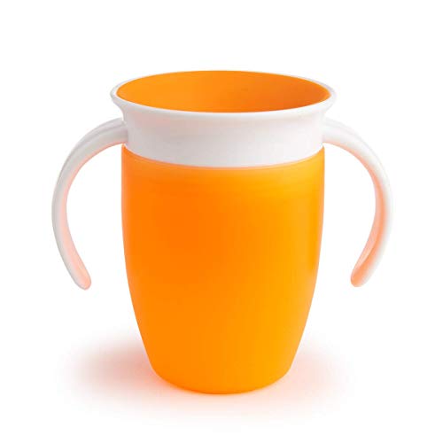 Munchkin Miracle 360° - Vaso de entrenamiento antiderrames, 7oz / 207ml, Naranja