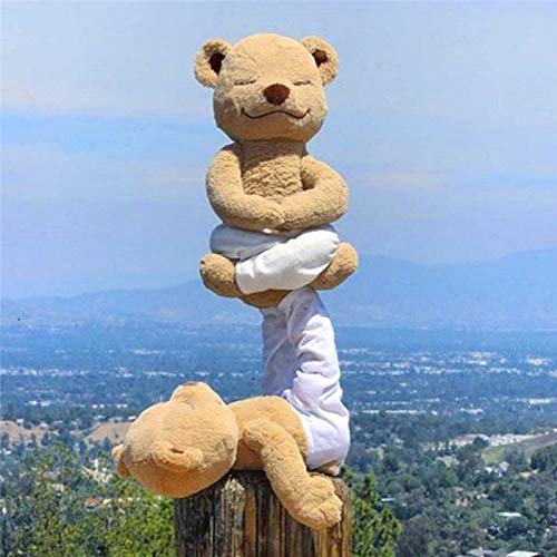 Muñeca de peluche de oso de yoga de Moonvvin, flexible, extraíble, de felpa para niños, regalos de amigos