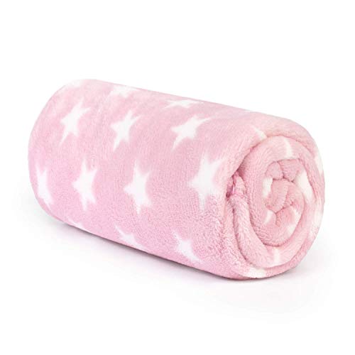 Muñeco Peluche Osito con Manta Bebé Estrellas (BEAR ROSA)