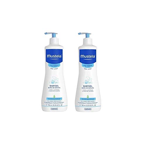 Mustela, Baño De Espuma, Pack of 2 x 750 ml (total:1500 ml)