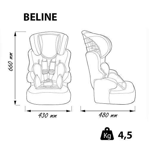 MyCarSit - Asiento de coche para niños (respaldo alto, 9 a 36 kg), color azul