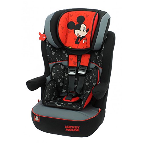 Mycarsit - Asiento para coche, Grupo 1/2/3 (de 9 a 36 kg), diseño Mickey (Disney)