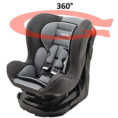 Mycarsit, Silla de coche grupo 0+/1 360 °, negro