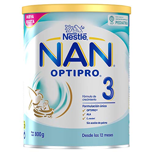 NAN OPTIPRO 3 - Preparado lácteo infantil - Fórmula de crecimiento en polvo - A partir de los 12 meses - 800g