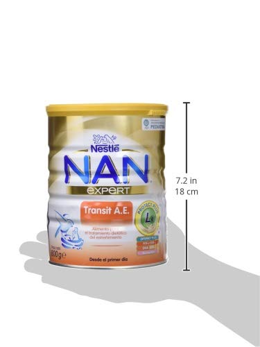 NAN Transit A.E. - Alimento en polvo para lactantes con estreñimiento - Fórmula para bebé - Desde el primer día - 800g