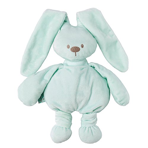 Nattou  Lapidou Conejo de peluche , Compañero desde el nacimiento, 36 cm, Verde menta