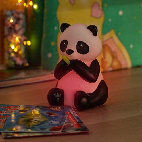 Navaris Lámpara LED de oso panda - Luz de noche con luz blanca y cambio de color para mesita de noche - Luz con forma de panda para bebé niño