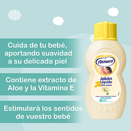 Nenuco Canastilla Regalo Bebé Recién Nacido con colonia, toallitas, jabón de baño infantil y doudou