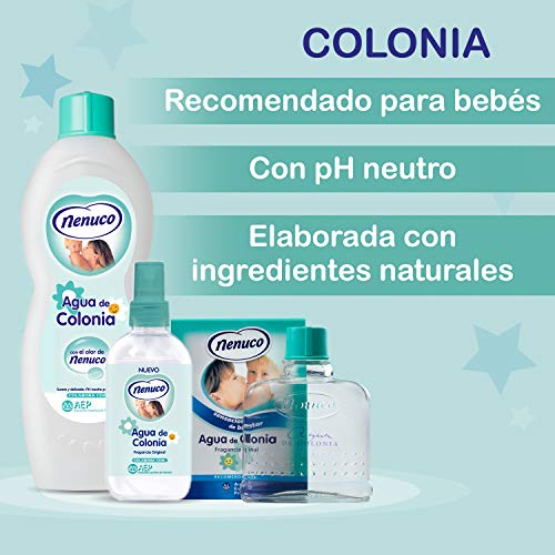 Nenuco Canastilla Regalo Bebé Recién Nacido con colonia, toallitas, jabón de baño, leche hidratante, champú, pasta al agua eryplast y cesta