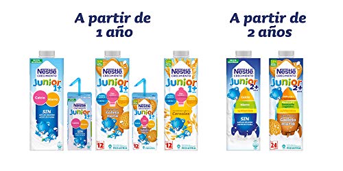 Nestlé Junior 1+ Original - Leche para niños a partir de 1 año - 6x1L, sin azúcar añadido ni aceite de palma