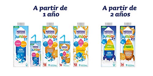 Nestlé Junior Crecimiento 2+ Galleta María - Leche para niños a partir de 2 años - 6 x 1 L, sin aceite de palma