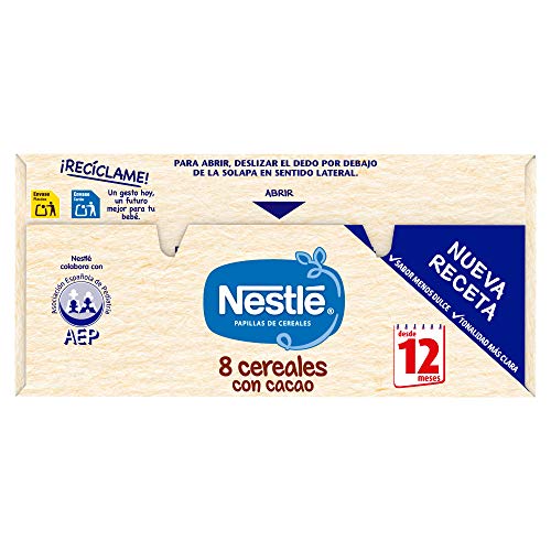 Nestlé - Junior Papillas 8 Cereales Con Cacao A Partir De 12 Meses 600 g