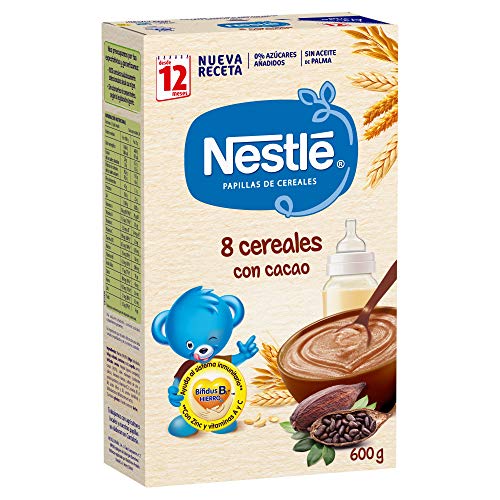 Nestlé - Junior Papillas 8 Cereales Con Cacao A Partir De 12 Meses 600 g