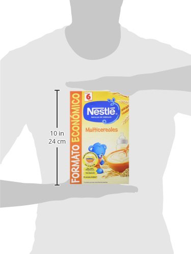 Nestlé Multicereales - Papilla de cereales instantánea de fácil disolución - Papillas Para bebés 500 g - [pack de 3]