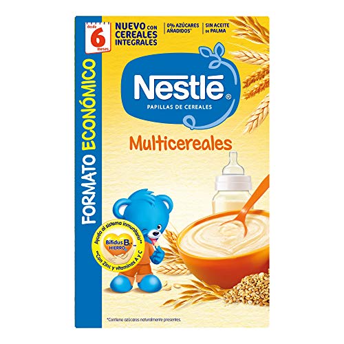 Nestlé Multicereales - Papilla de cereales instantánea de fácil disolución - Papillas Para bebés 500 g - [pack de 3]