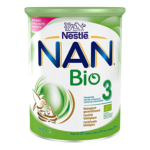 Nestlé NAN Bio 3 Leche de Crecimiento, fórmula infantil, a partir de los 12 meses - 800 gr