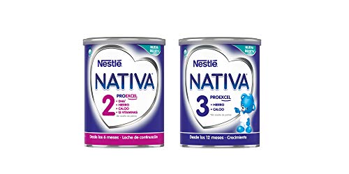 NESTLÉ NATIVA 2 – Leche de continuación en polvo – Fórmula Para bebés - A partir de los 6 meses - 800g