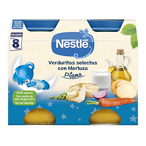 Nestlé Naturnes - Cena Verduritas Selectas Con Merluza A Partir De 8 Meses (2 x 200 g)