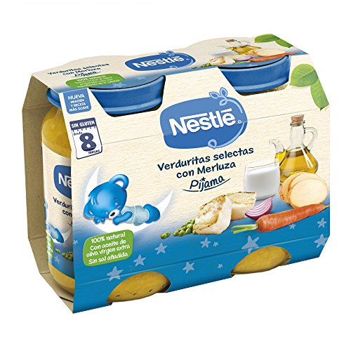 Nestlé Naturnes - Cena Verduritas Selectas Con Merluza A Partir De 8 Meses (2 x 200 g)