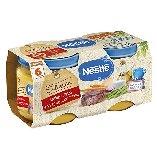 Nestlé Naturnes - Selección Judías Verdes y Patatas con Ternera - A partir de 6 meses - 2 x 200 g