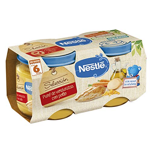 Nestlé Naturnes - Selección Puré De Verduritas con Pollo - A partir de 6 meses - 2 x 200 g