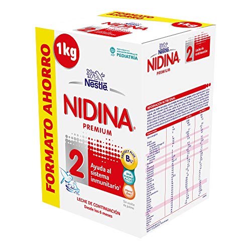 NESTLÉ NIDINA 2 Premium [PACK AHORRO] - A partir de los 6 meses - Leche de continuación en polvo - Fórmula para bebés - 1Kg