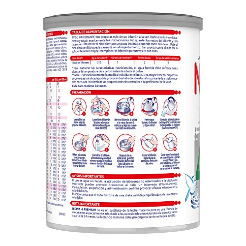 Nestlé NIDINA 4 Leche de crecimiento en polvo, fórmula infantil, a partir de los 24 meses - 800 gr