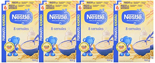 Nestlé Papilla 8 cereales - Alimento Para bebés - Paquete de 8x900 g - Total: 7.2 kg