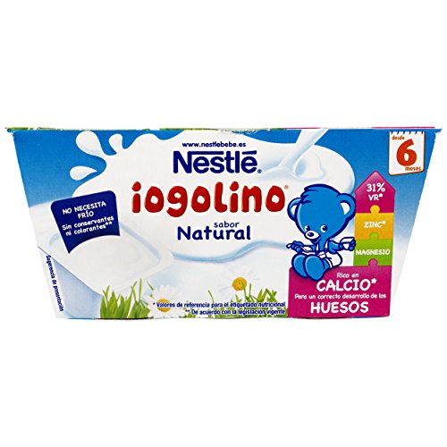 Nestlé, Yogolino Postre lácteo Natural para bebés a partir de 6 meses, Pack of 6 (4x100g)