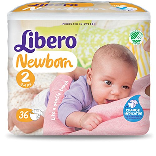 Newborn pañales libre medida 2/3-Kg 6-216 (piezas 6 paquetes de 36)