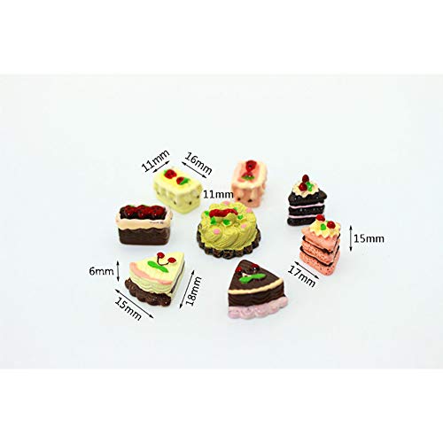 NiceButy 8pcs Mini Torta decorazione del Dollhouse Play Food Set da cucina Torta di alimento di ciambelle di cucina del Dollhouse Decoration giocattolo di Divertimento per i Bambini