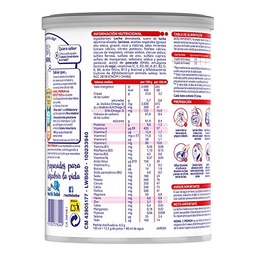 Nidina 2 Leche Infantil, Caja de 3 Latas - 2400 g