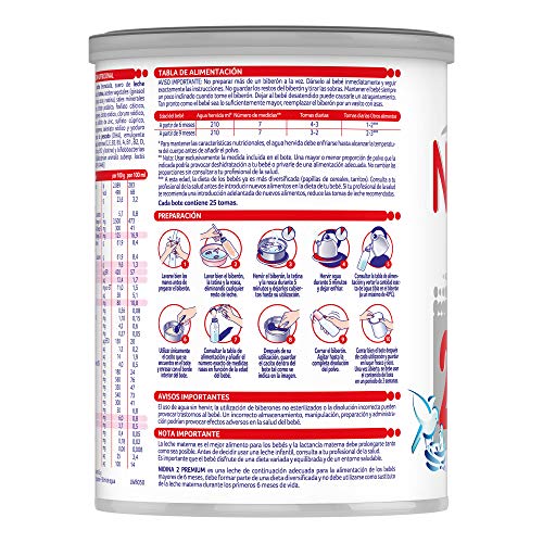 Nidina 2 Leche Infantil, Caja de 3 Latas - 2400 g