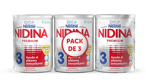 Nidina 3 Leche Infantil, Caja de 3 Latas - 2400 g