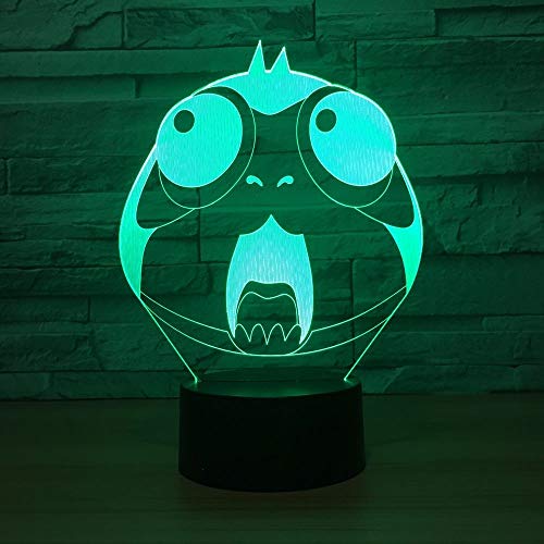 Night Light, Owl Lámpara 3D Animal Bird Lámpara Baby Sleepping Atmosphere Lámpara Dormitorio Luz Niños Regalos Halloween Sala de estar Tienda Niños Sleep Light LED Party USB Modo tres en uno