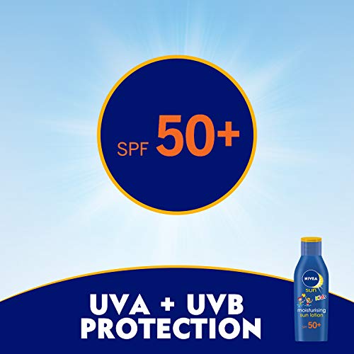 Nivea sun - Kids, loción solar hidratante, factor de protección solar 50+ - 200 ml - Version importada (UK)