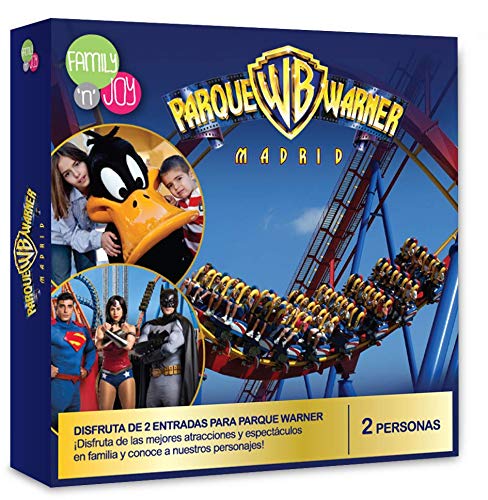 NJOY Experiences - Caja Regalo - Parque Warner - 2 entradas, niños con Altura Inferior a 1m Gratis