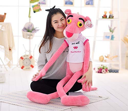 NOBRAND Juguete de Peluche Muñecos de Peluche 55cm 1pc Usar Ropa Precioso Wave Leopardo de la Pantera Rosa Peluches Camisetas Rosa