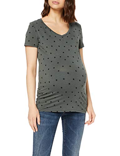 Noppies tee SS V Neck Rome Camiseta premamá, Verde (Urban Chic AOP P314), 36 (Talla del Fabricante: X-Small) para Mujer