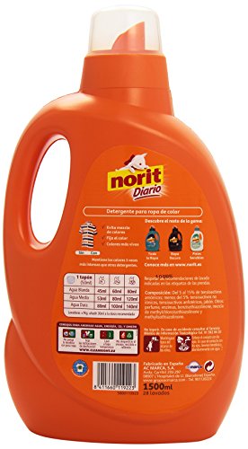 Norit - Detergente líquido para ropa de color, 28 lavados, 1500ml