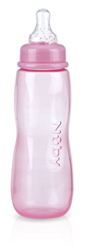 Nuby ID1158 - Biberón con tetina de silicona de flujo medio, 0+ m, 240 ml