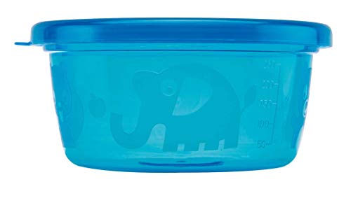 Nuby ID91164, Set De Recipientes Herméticos, Multicolor, 300 ml, Pack de 6