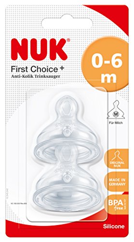 Nuk 10124014 - Tetina para biberón, 0-6 meses (2 pièces)