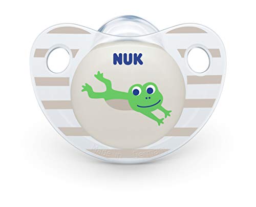 NUK 10175241 Trendline - Chupete de silicona (0-6 meses, 2 unidades), varios colores